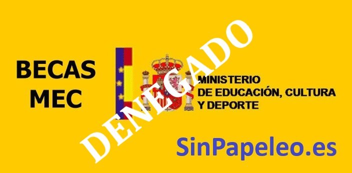 Estudiante revisando la resolución de beca MEC denegada en 2026 en su ordenador